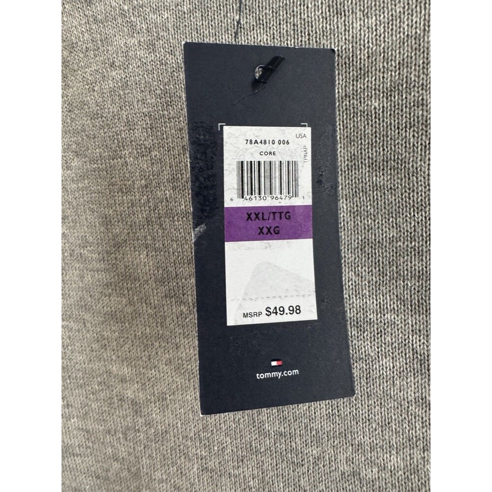 Tommy Hilfiger Pullover light Sweater Mens Size XXL Gray core Long Sleeves - Picture 12 of 15